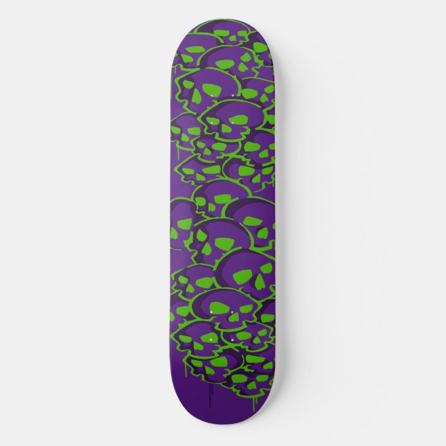 Skateboard Columna De Graffiti De Skulls (Anverso)