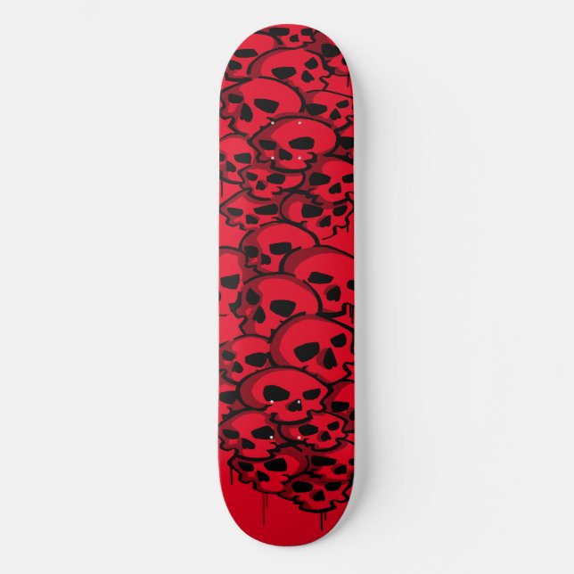 Skateboard Columna De Graffiti De Skulls (Anverso)