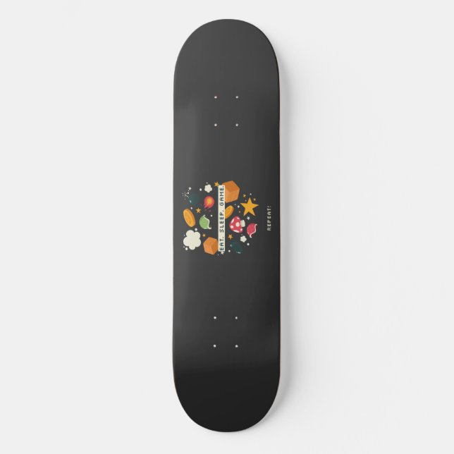 Skateboard Coma. Duerme. Juego. Repito. (Anverso)