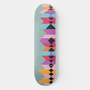 Skateboard Combinación de patrones geométricos retro