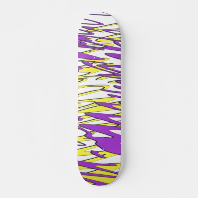 Skateboard Combo amarillo y morado chillón (Anverso )