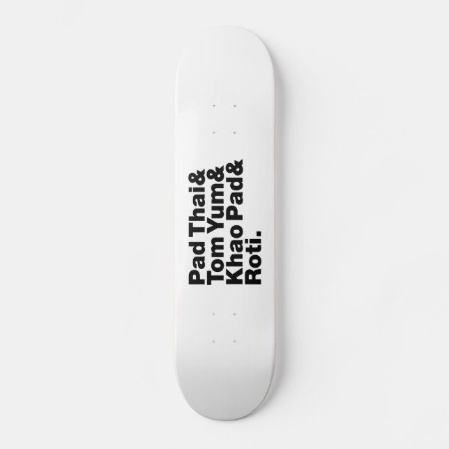 Skateboard Comida callejera tailandesa (Anverso)