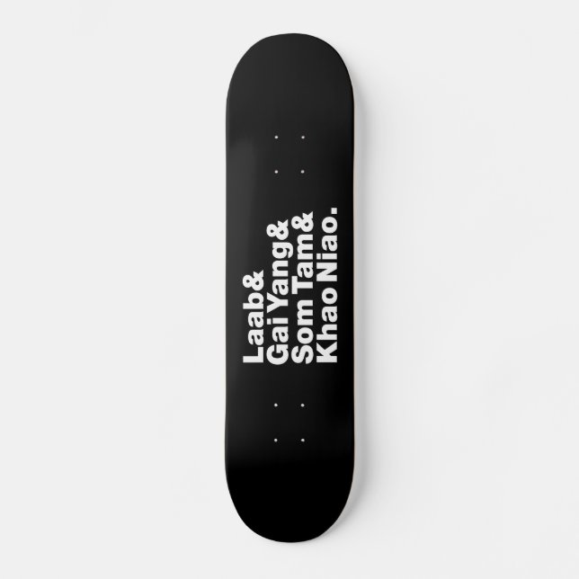 Skateboard Comida callejera tailandesa de Isaan (Anverso)