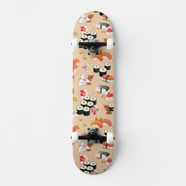 Skateboard Comida japonesa: Modelo 3 del sushi (Anverso)