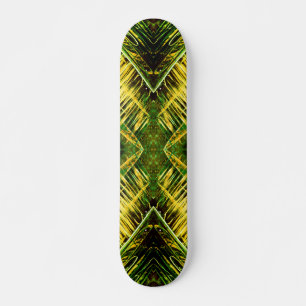 Skateboard Comita venosa verde y amarilla