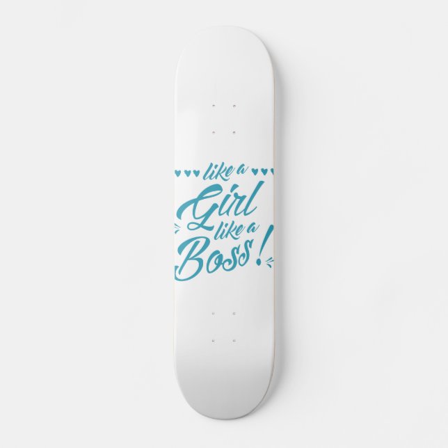 Skateboard Como un Chica, como una cubierta de patinaje para  (Anverso)
