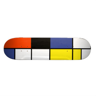 Skateboard Composición A de Piet Mondrian - Arte Moderno Abst