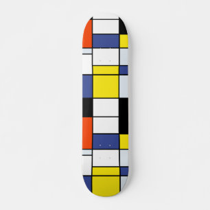 Skateboard Composición A de Piet Mondrian - Arte Moderno Abst
