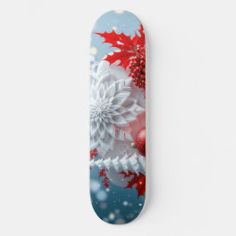 Skateboard Composición de Flor de Invierno