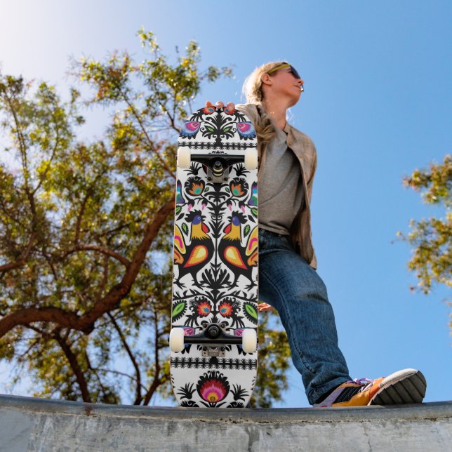 Skateboard Composición folclórica única (Exterior 1)