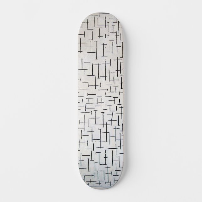 Skateboard Composición Nº 10, muelle y océano | Mondriaan | (Anverso)