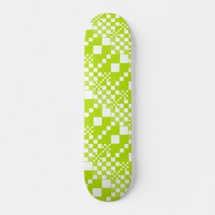 Skateboard Comprobaciones, verde animado y blanco