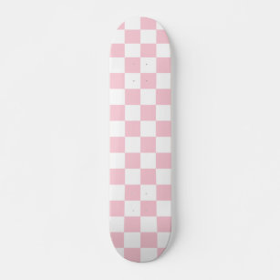 Skateboard Comprobar el patrón del tablero de cheques rosado 