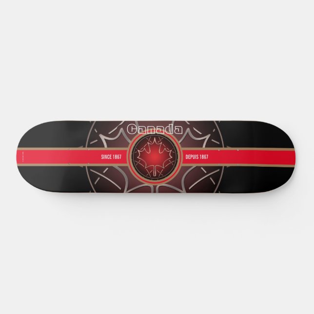 Skateboard con aerógrafo Canadá desde 1867 (Horz)