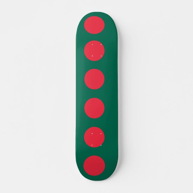 Skateboard con bandera de Bangladesh (Anverso )