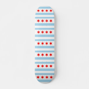 Skateboard con bandera de Chicago, Illinois