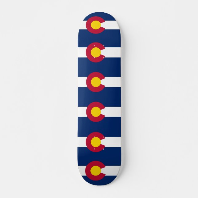 Skateboard con bandera de Colorado (Anverso )