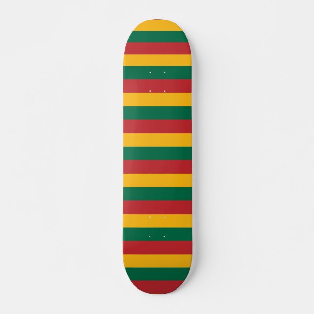 Skateboard con bandera de Lituania (Anverso )