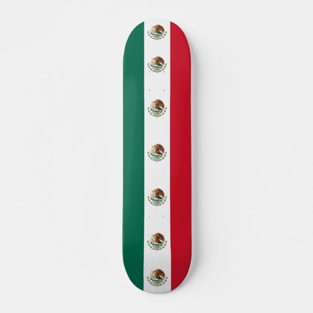 Skateboard con bandera de México (Anverso )