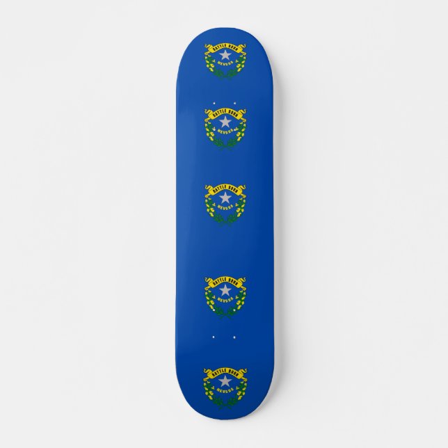 Skateboard con bandera de Nevada (Anverso )