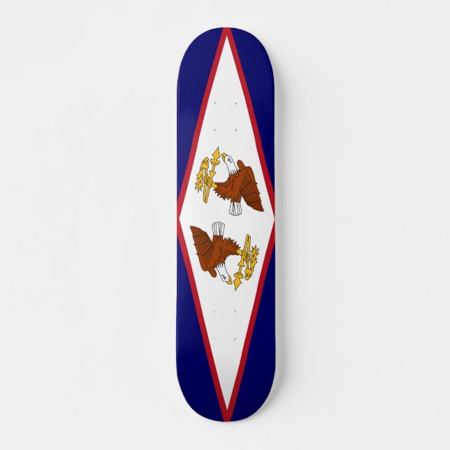 Skateboard con bandera de Samoa Americana (Anverso )