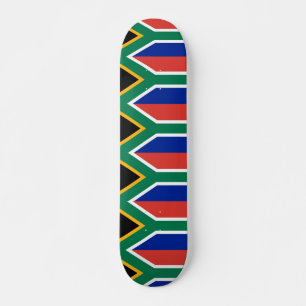 Skateboard con bandera de Sudáfrica