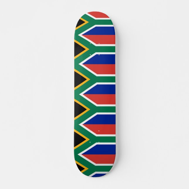 Skateboard con bandera de Sudáfrica (Anverso )