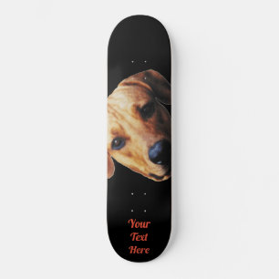Skateboard con cara de perro personalizada