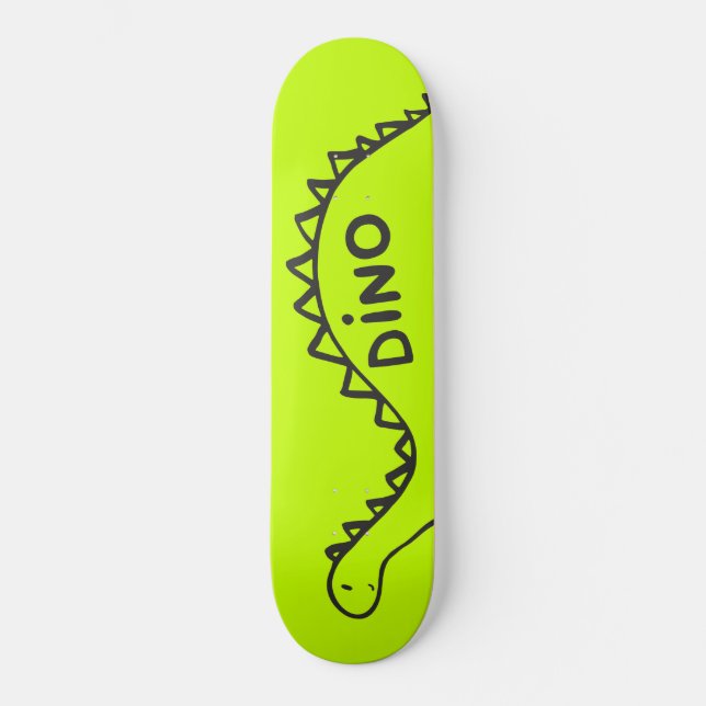 Skateboard con dinosaurios. (Anverso)