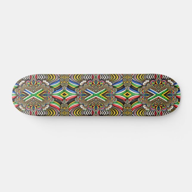 Skateboard con diseño de colores sudafricanos (Horz)