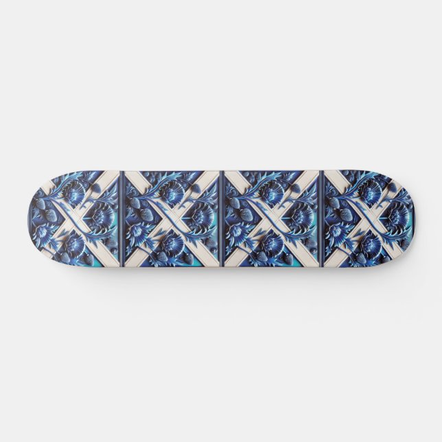 Skateboard con diseño escocés Thistles (Horz)