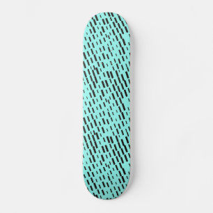 Skateboard con huella abstracta negra.