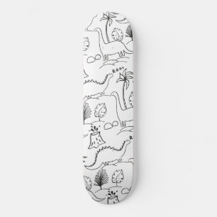 Skateboard con lindos dinosaurios.