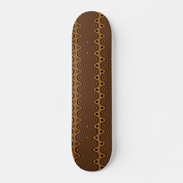Skateboard con patrones de océanos volcánicos (Anverso )