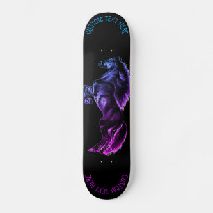 Skateboard con Personalizado del caballo negro ver