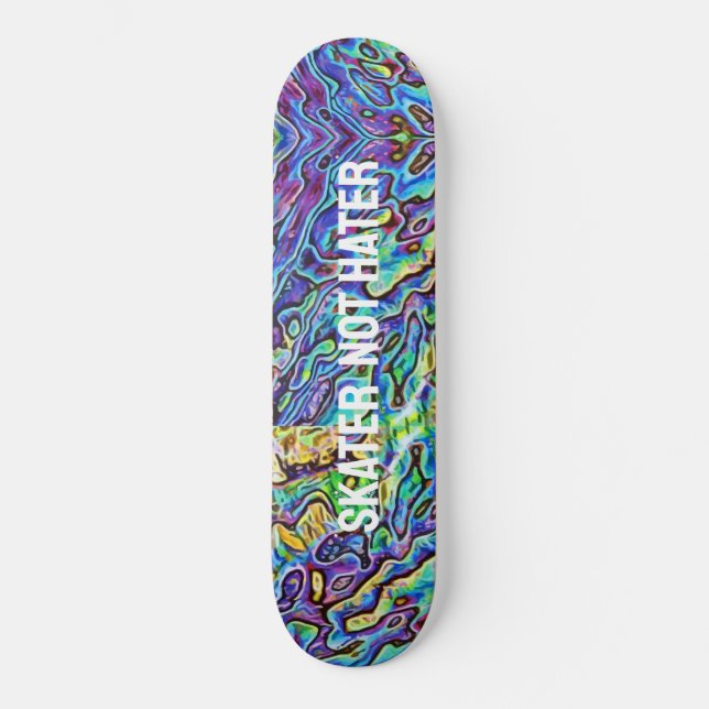 Skateboard Concha irlandés Abalone Paua - Skater No Hater (Anverso)
