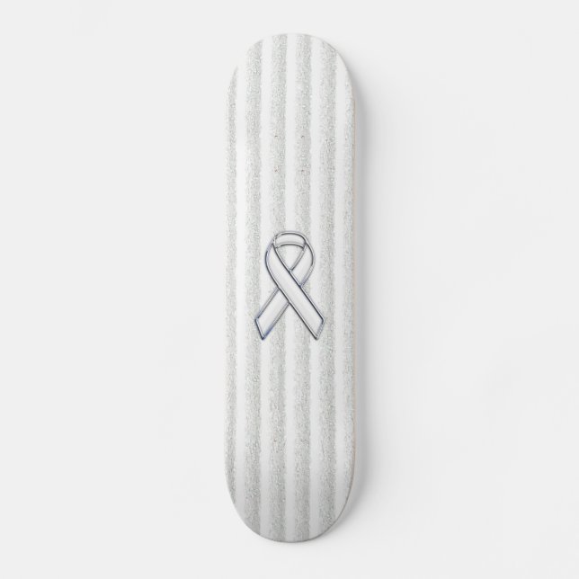Skateboard Conciencia de la cinta blanca sobre bandas vertica (Anverso)