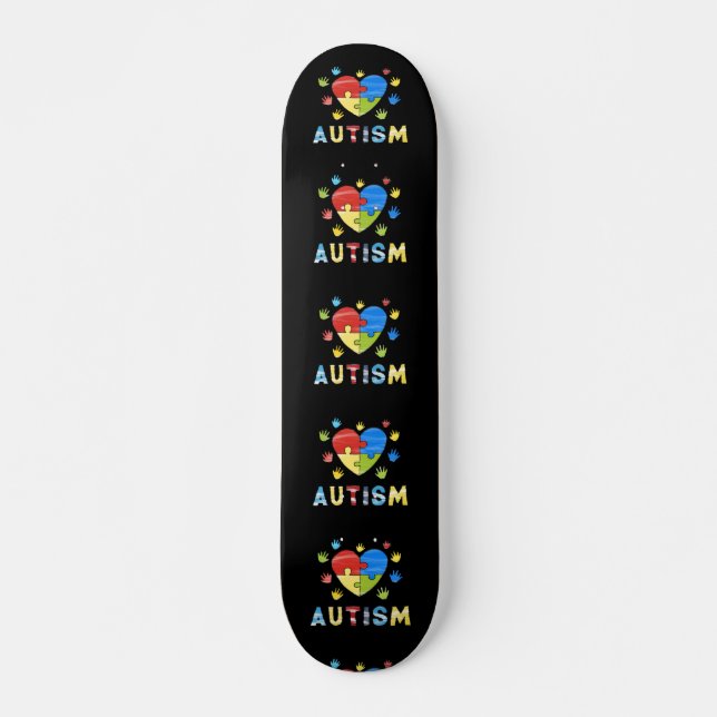 Skateboard Conciencia del autismo (Anverso )