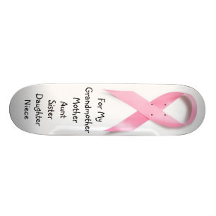 SKATEBOARD CONCIENCIA ROSADA DEL CÁNCER DE PECHO DE LA CINTA