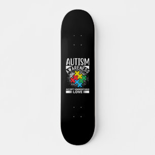 Skateboard Conciencia sobre el autismo aceptar entender el am