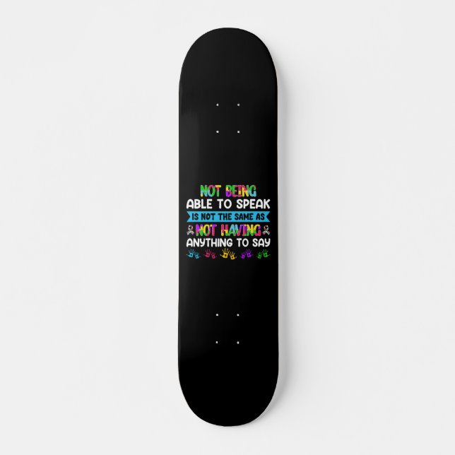 Skateboard Conciencia sobre el autismo - Guerrero del autismo (Anverso )