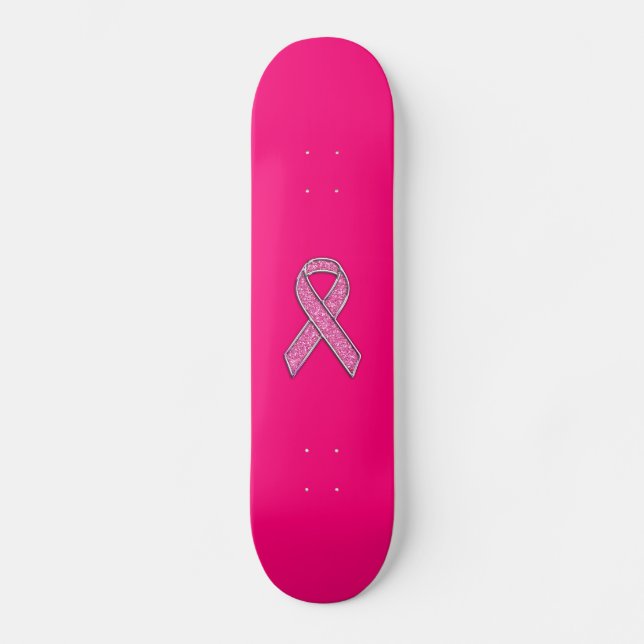 Skateboard Concienciación sobre la cinta rosa cromada de esti (Anverso)