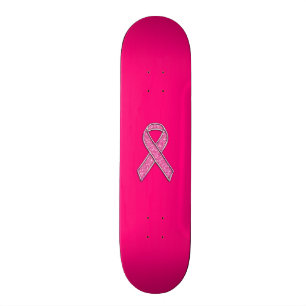 Skateboard Concienciación sobre la cinta rosa cromada de esti