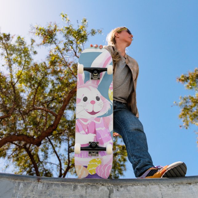 Skateboard conejito con huevos de Pascua (Exterior 1)