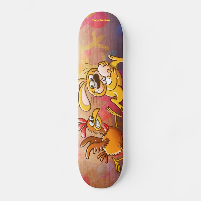 Skateboard Conejito de pascua que roba un huevo de una (Anverso)
