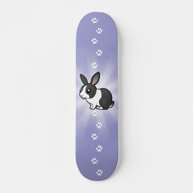 Skateboard Conejo de dibujos animados (oreja arriba pelo liso (Anverso )