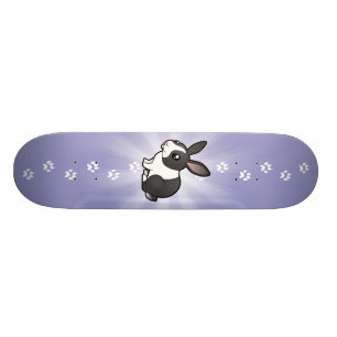 Skateboard Conejo de dibujos animados (oreja arriba pelo liso