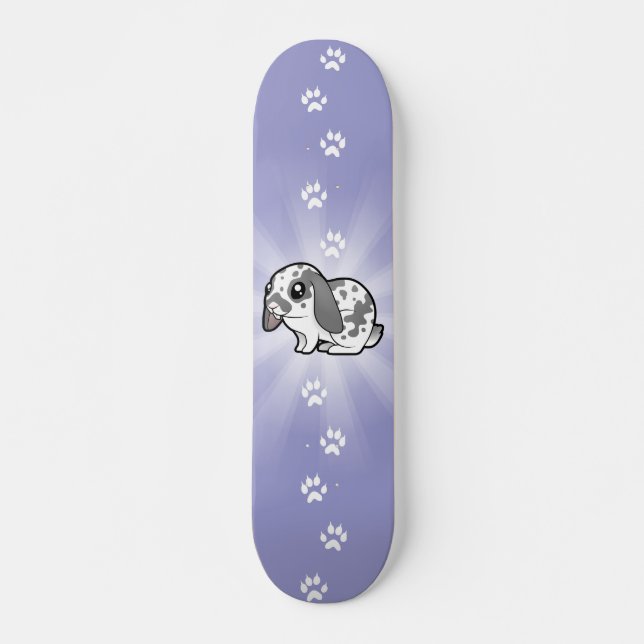 Skateboard Conejo de dibujos animados (oreja caída pelo liso) (Anverso )