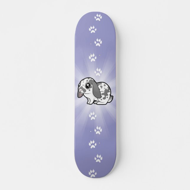 Skateboard Conejo del dibujo animado (pelo liso del oído (Anverso )