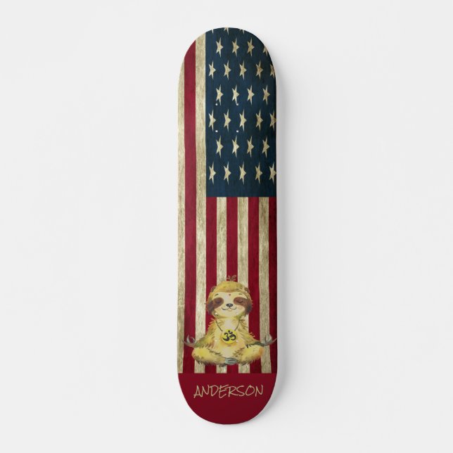 Skateboard Consigna de paz norteamericana personalizada (Anverso )